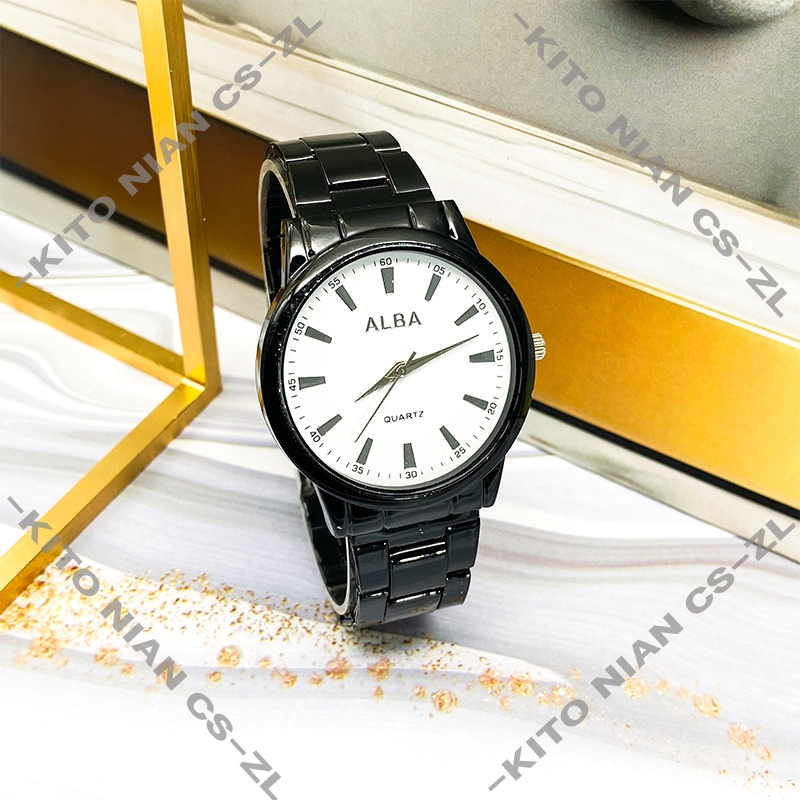 ALBA⭐jam tangan couple pasangan bisnis kapel copel pria wanita cuple cowok cewek COD Tali Jam Tangan