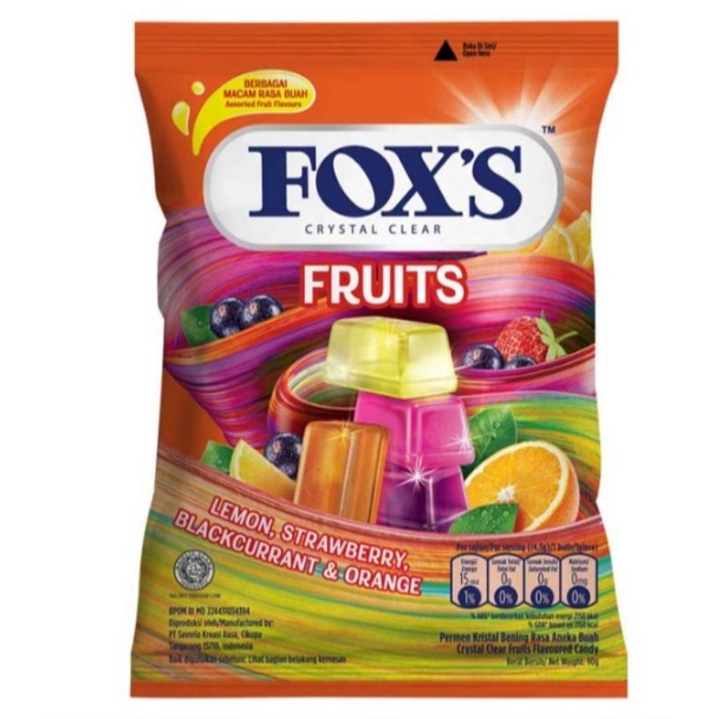 

FOX'S Crystal Clear Permen Fruits 90 gram