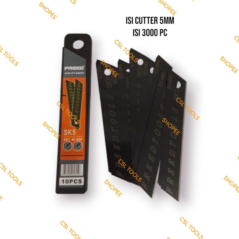 

Isi Cutter Besar Refill FREED L150 18mm / Isi Cutter Besar / Isi Pisau Cutter Besar 1Tube