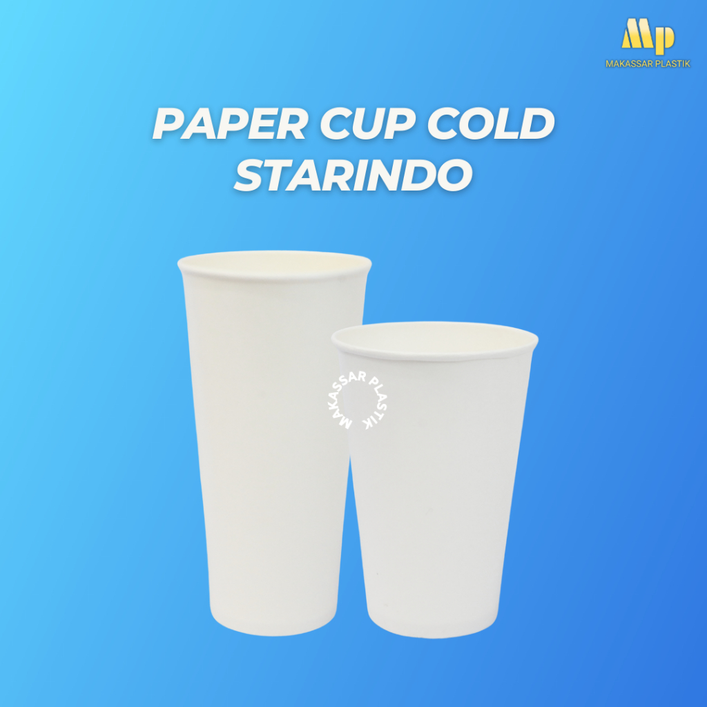 PAPER CUP COLD STARINDO / PAPER CUP MINUMAN DINGIN @50 PCS