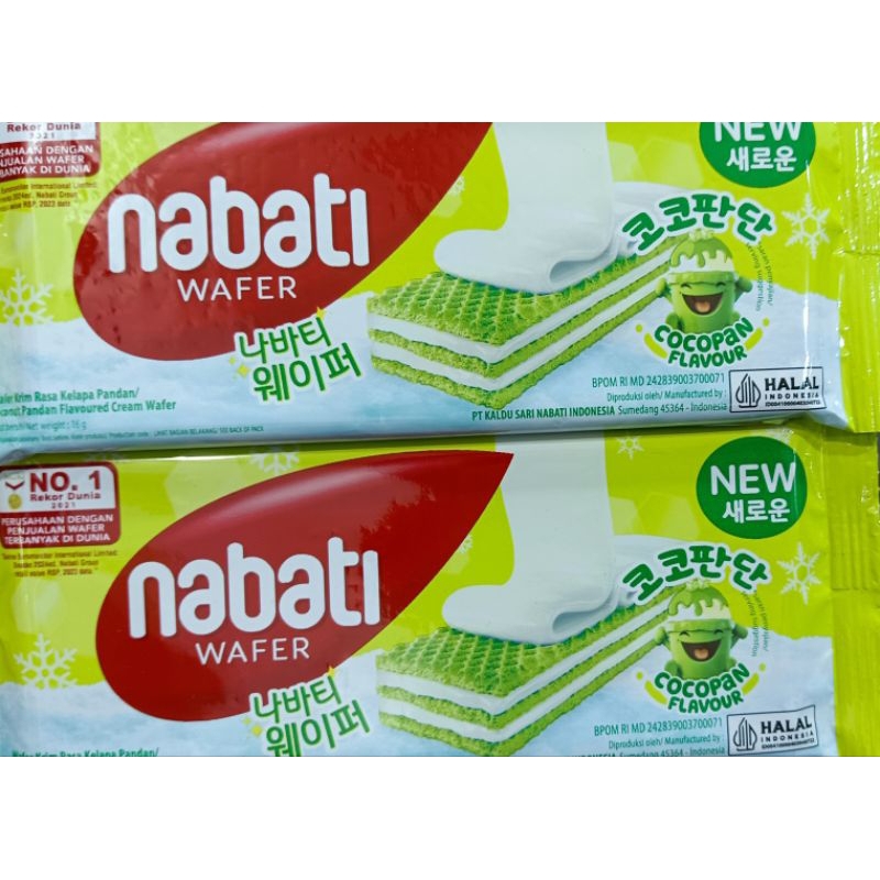 

Nabati Wafer Kelapa Pandan 16gr (20)