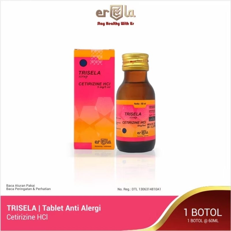 TRISELA sirup / obat anti alergi/ cetirizine sirup