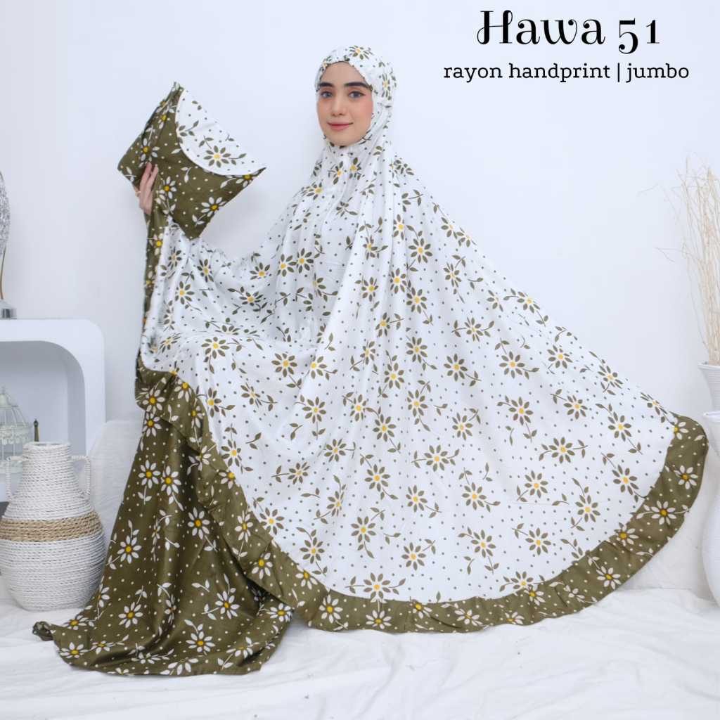 Mukena Couple Hawa 51 / Mukena Motif / Mukena anak lucu / Mukena Dewasa Adem / Mukena Couple Hawa De
