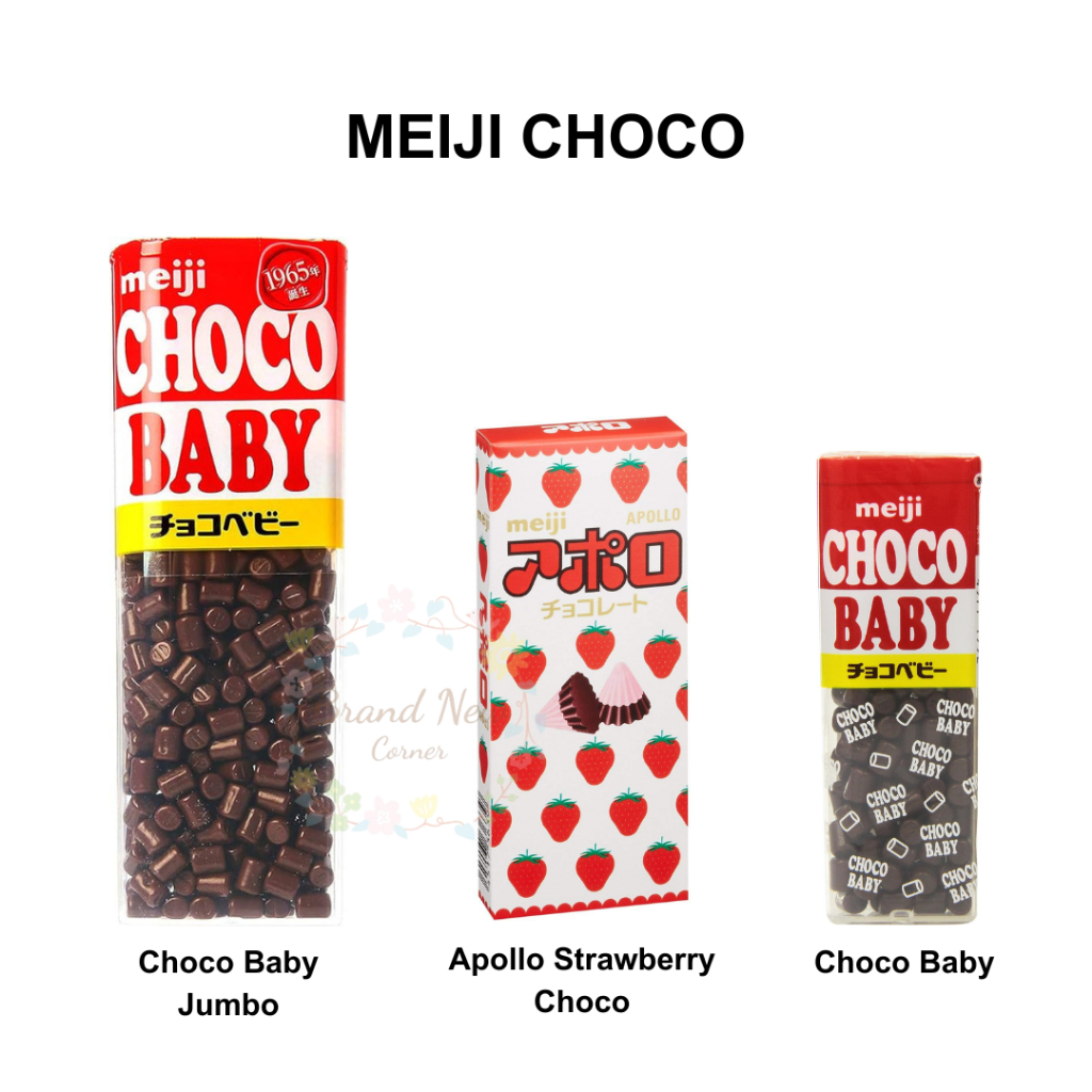 

[READY STOCK] Meiji Choco Baby / Choco Baby Jumbo / Apollo Strawberry Choco