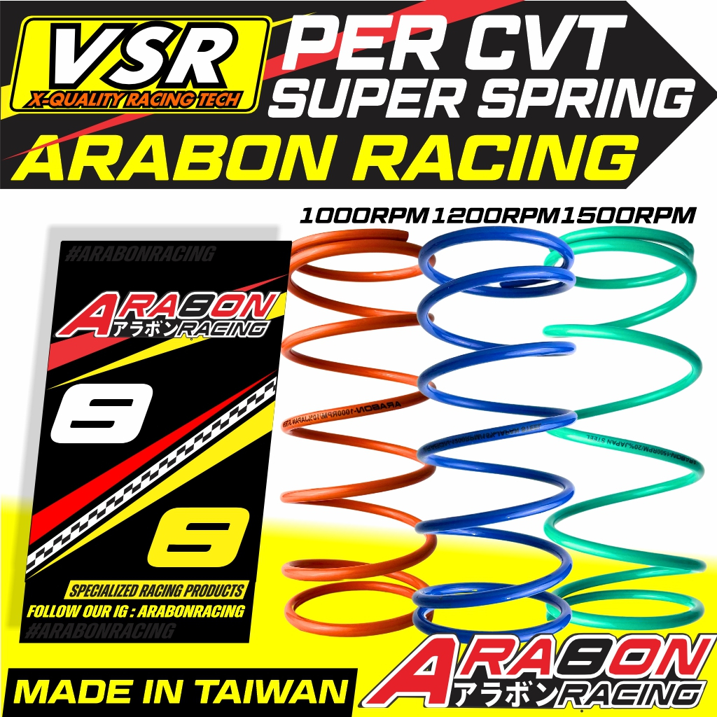 Per CVT PCX Vario Beat Scoopy FI Genio 1000rpm 1200 rpm Per CVT 1500 rpm Per 2000 rpm ARABON RACING