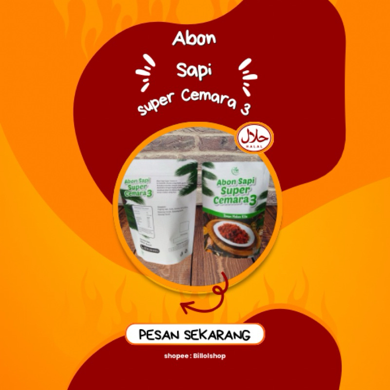 

Abon Sapi Super Cemara 3 TM Food(Halal) 100gr