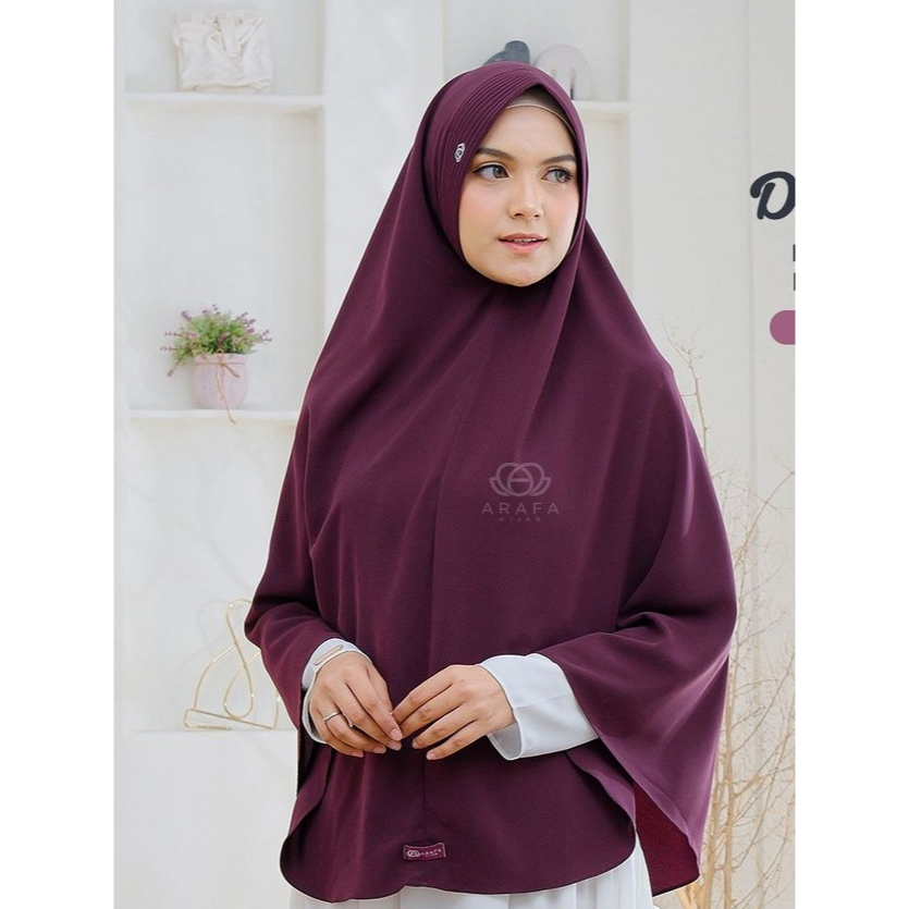 Arafa Hijab - Khimar Dhyanda L | Wolfis Premium | Pet Antem | Jilbab Kerudung Syari
