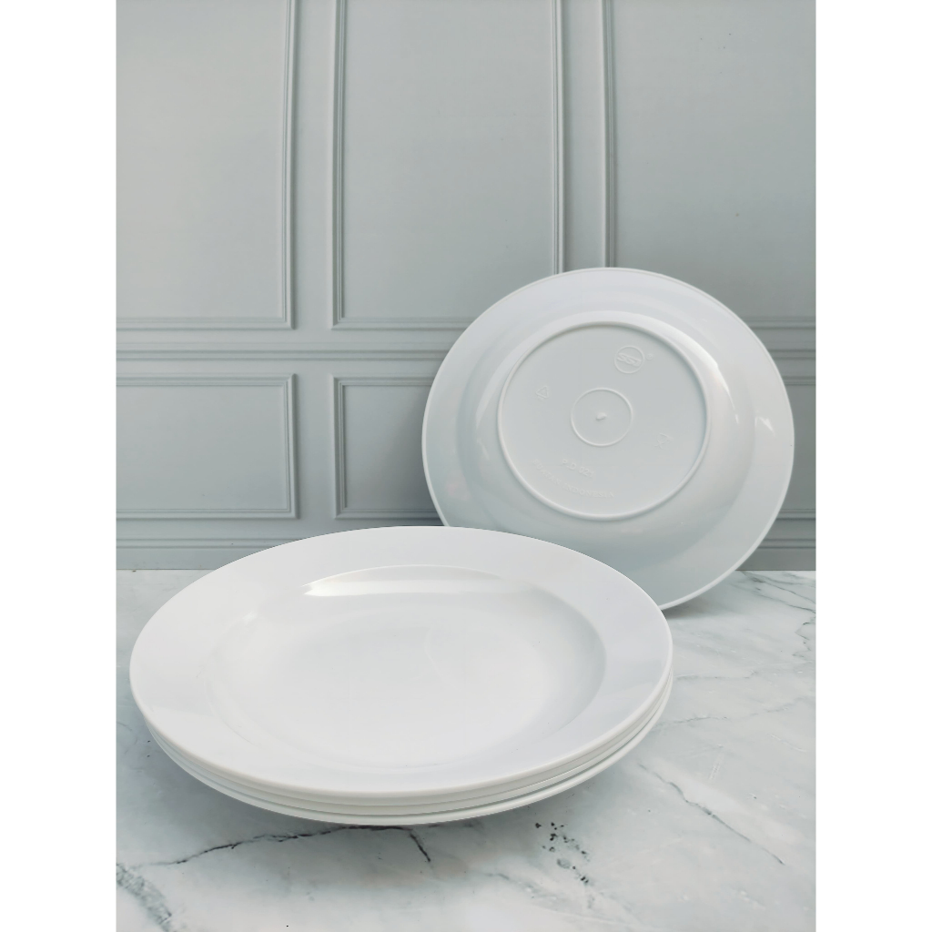 promo 1 lusin piring makan/piring makan ssj  Semi melamine  house ware
