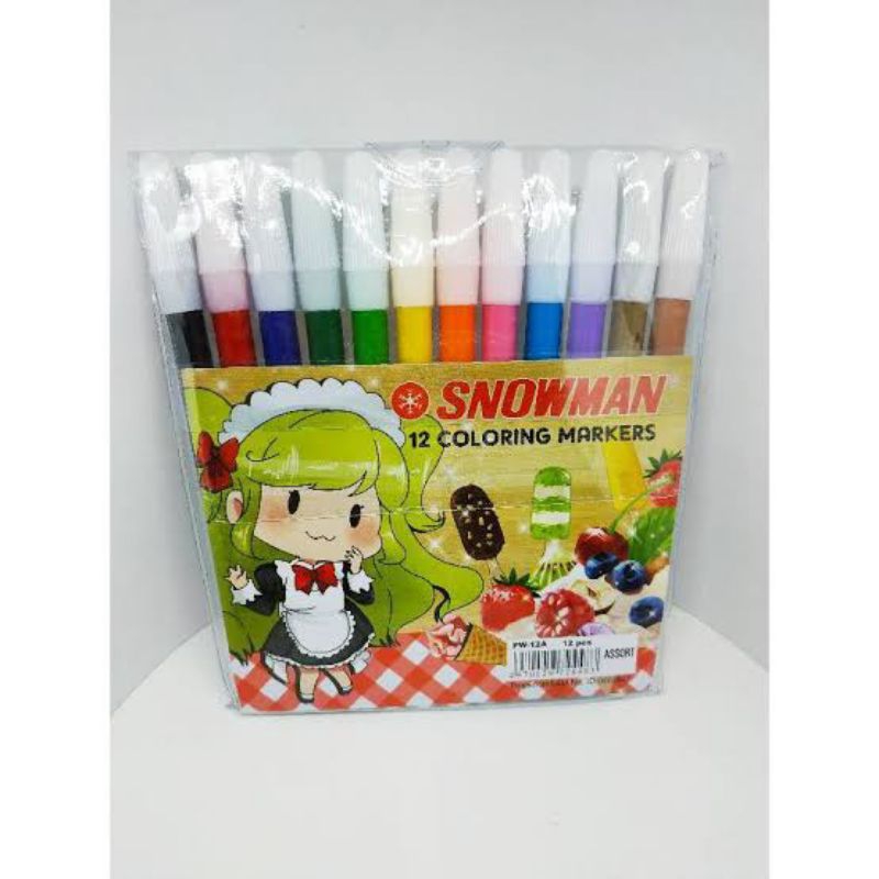 

Spidol SNOWMAN 12 warna Pw-12A