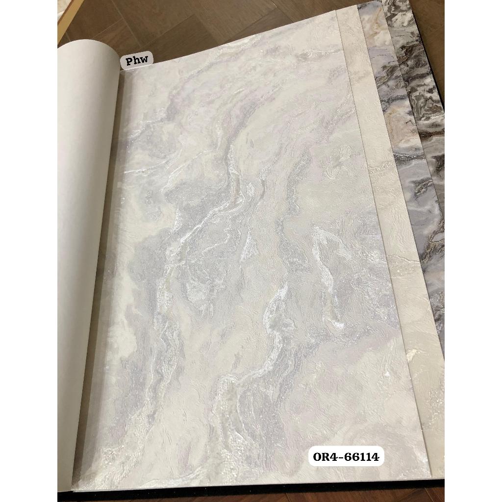 Wallpaper Dinding Marmer Granit Putih Abu Hitam Orange 4