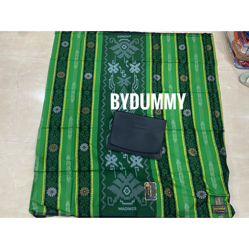 Sarung Wadimor Jacquard timbul premium kemasan dompet grandmaster warna hijau IH
