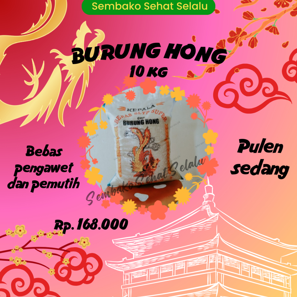 

Beras Cap Burung Hong 10 kg Setra Ramos
