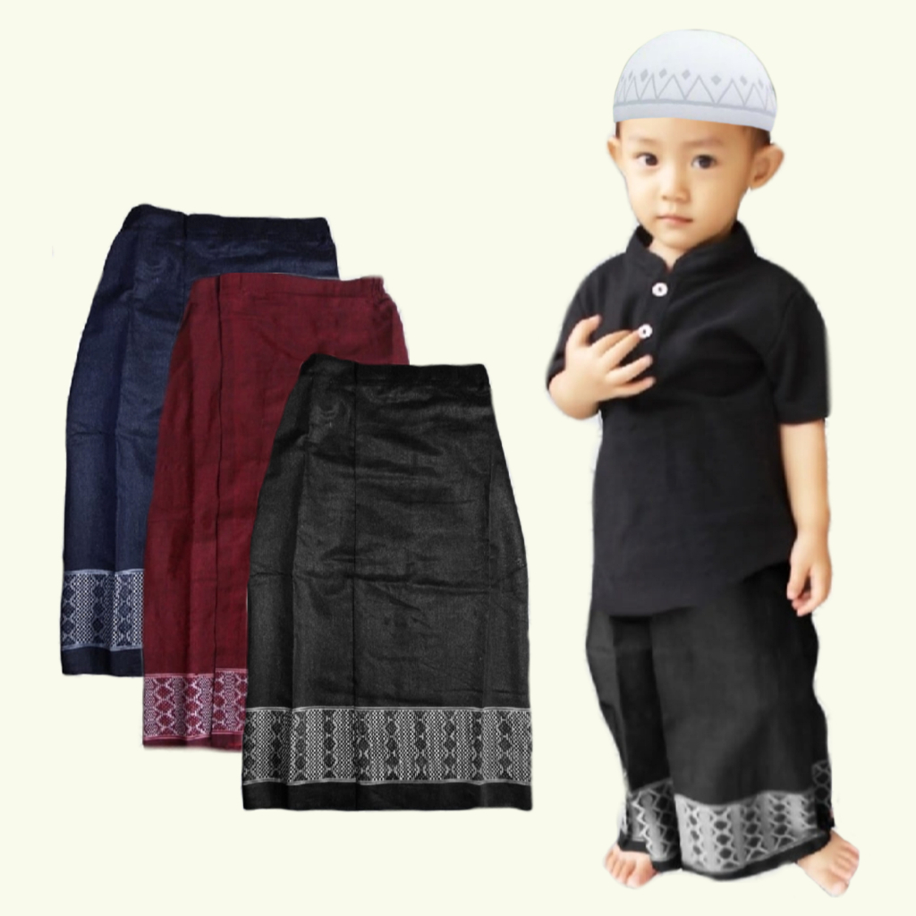sarung anak laki laki / sarung anak instan 1-9 tahun / sarung khitan anak celana motif