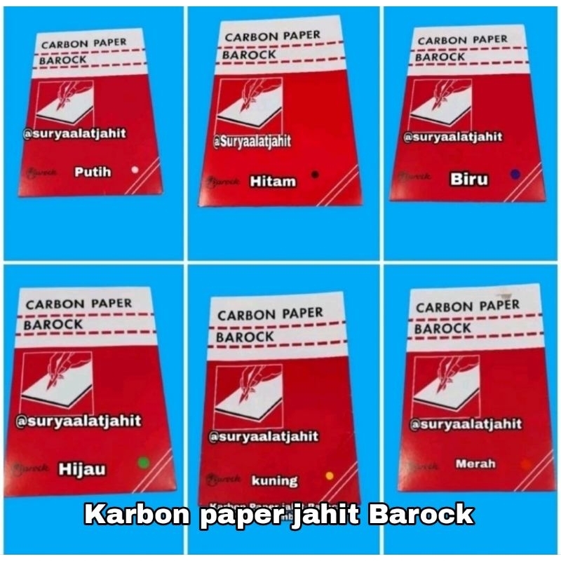 

Sy Karbon paper jahit Barock (1pak@50lbr) =rp.22.500/pak