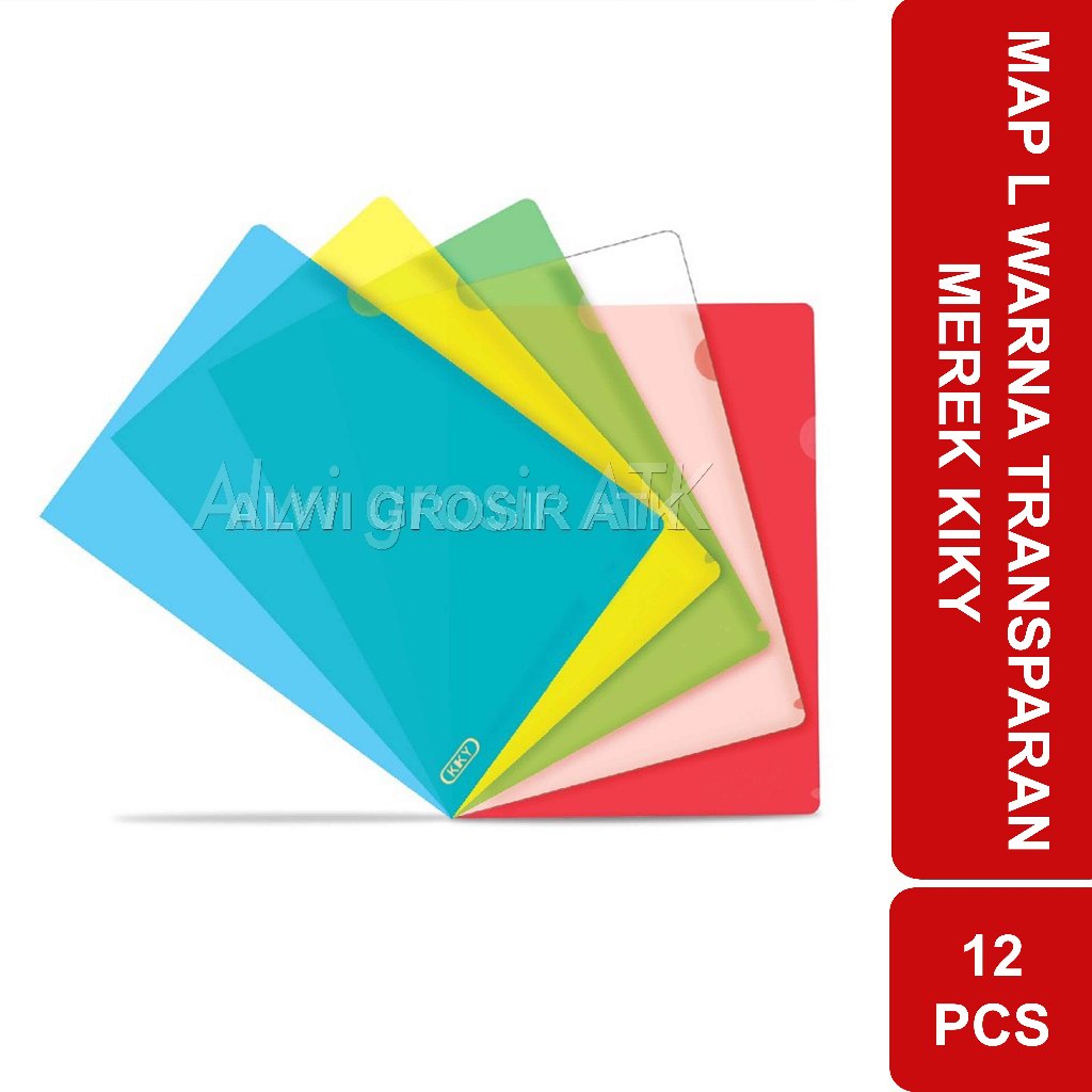 MAP L KIKY STOPMAP PLASTIK TRANSPARAN FOLIO | 12 PCS