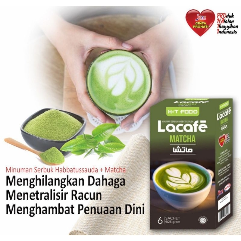 

Minuman Superfood Lacafe Matcha, isi 6 saset