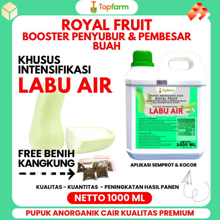 Pupuk TopFarm / Pupuk Khusus Labu Air / Pupuk Pelebat Labu Air / Pupuk Labu Air Berbuah Lebat / Pupu