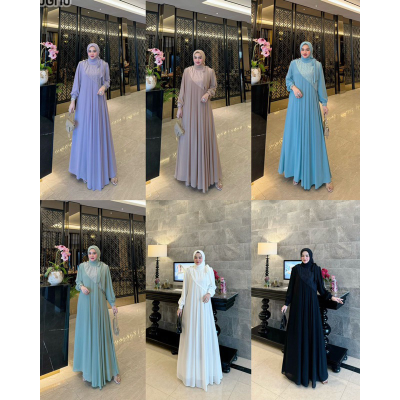 SAFITRI set by hijab Ika ( ORIGINAL ) set kekinian /set kondangan /cod /gratis ongkir / set viral /r