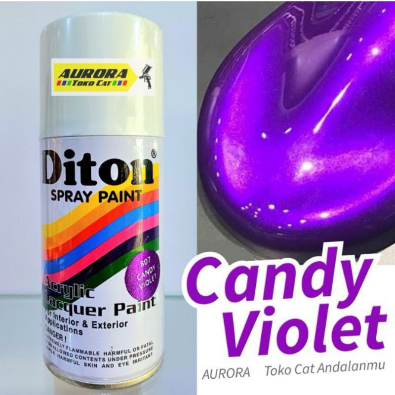 Cat Pilok Diton Spray Paint 807 Candy Tone Violet 300ml Candytone Ungu Violet Transparan Kendi Cendi