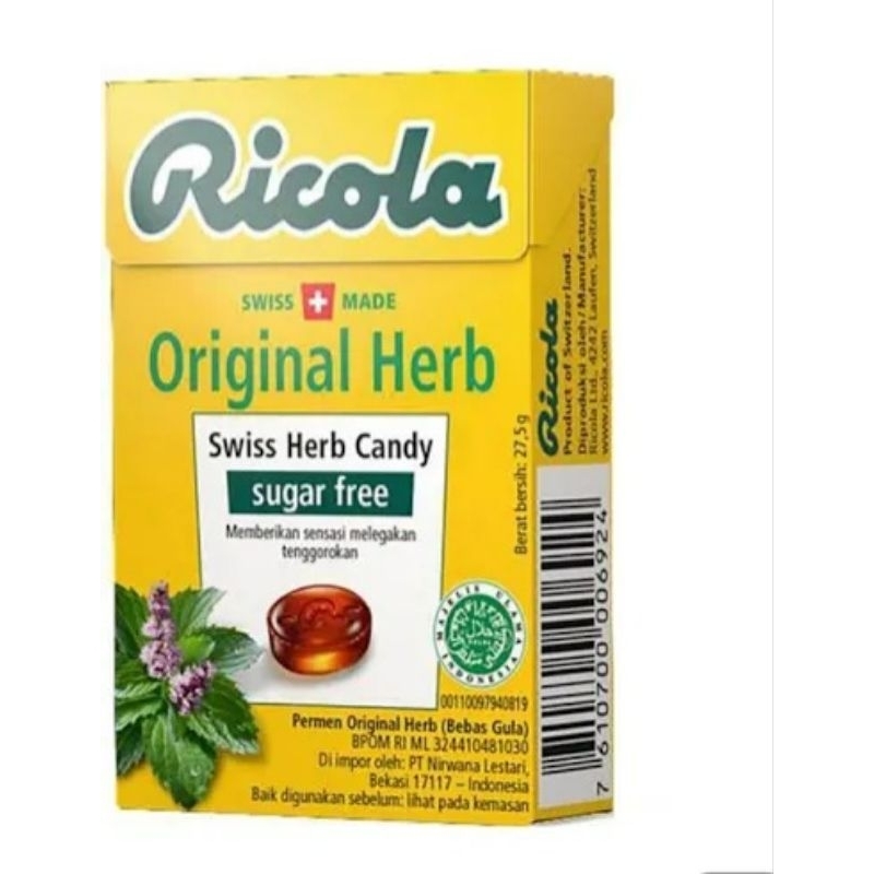 

Ricola Sugar Free Candies Permen Pelega Tenggorokan