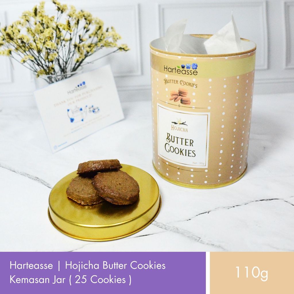 

Harteasse | Hojicha Butter Cookies (25pcs) | 110gr