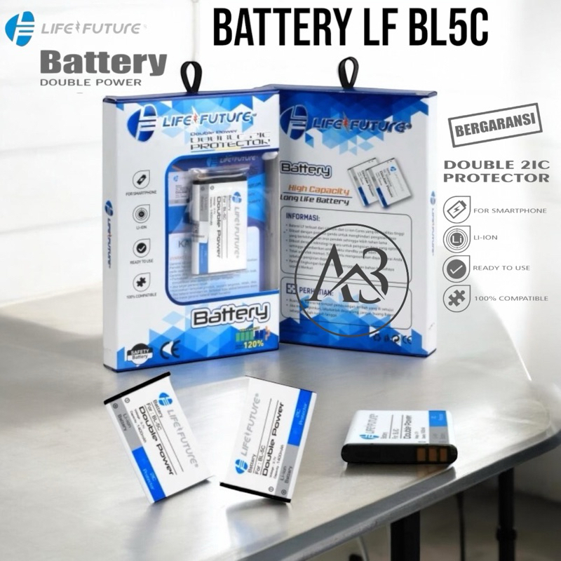 BATERAI LF DOUBLE POWER NOKIA BL4C,BL5C,BL5B Batre life future