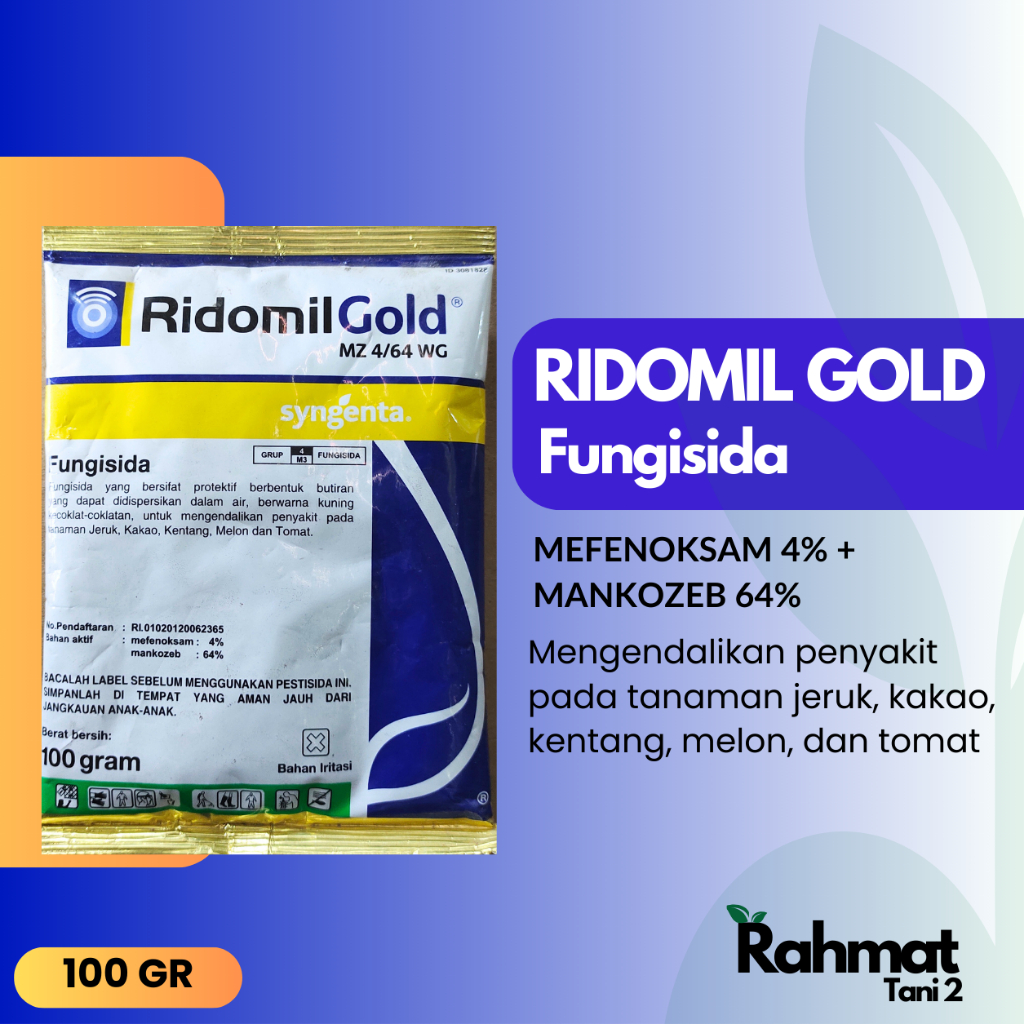 RIDOMIL GOLD - Fungisida Sistemik dan Kontak Mencegah Penyakit pada Tanaman Jeruk, kakao, Kentang, d