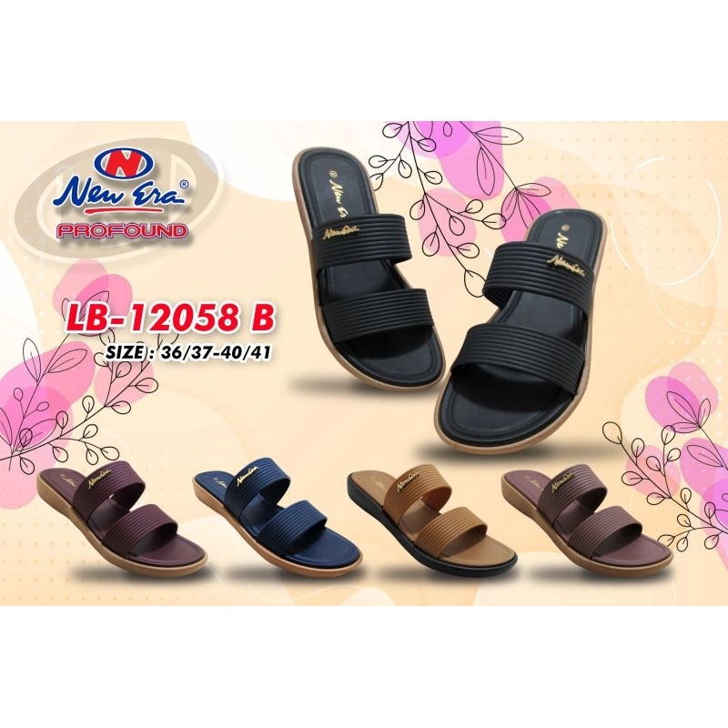 Sandal New Era 12058 - sandal selop karet wanita dewasa - sandal selop cewek terbaru - sandal karet 