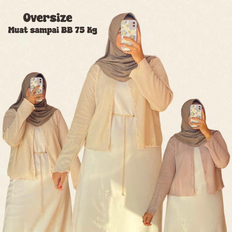 CARDIGAN OVERSIZE Wanita / Cardigan Rajut / Cardigan Waffle / Outer Kardigan / Knitwear