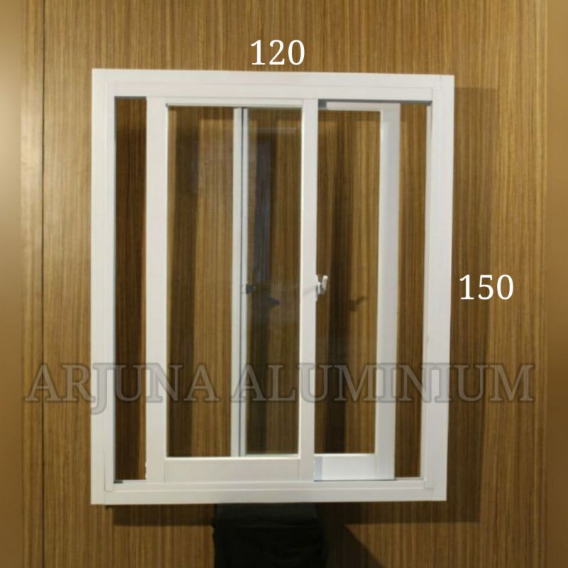 Jendela Sliding Aluminium 1 set 150x120