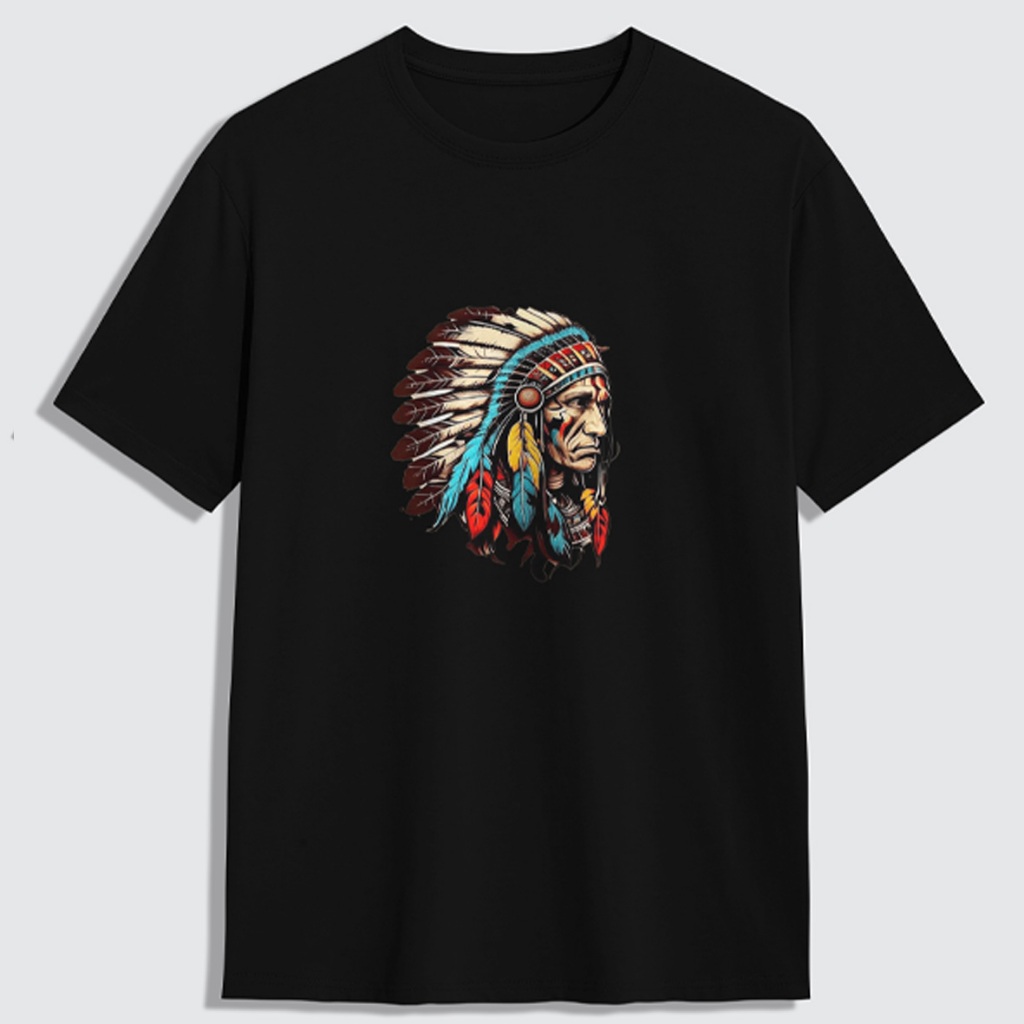 Kaos Distro Pria Tebal Combed 24s Original Premium Warrior Indian Apache | NZZI