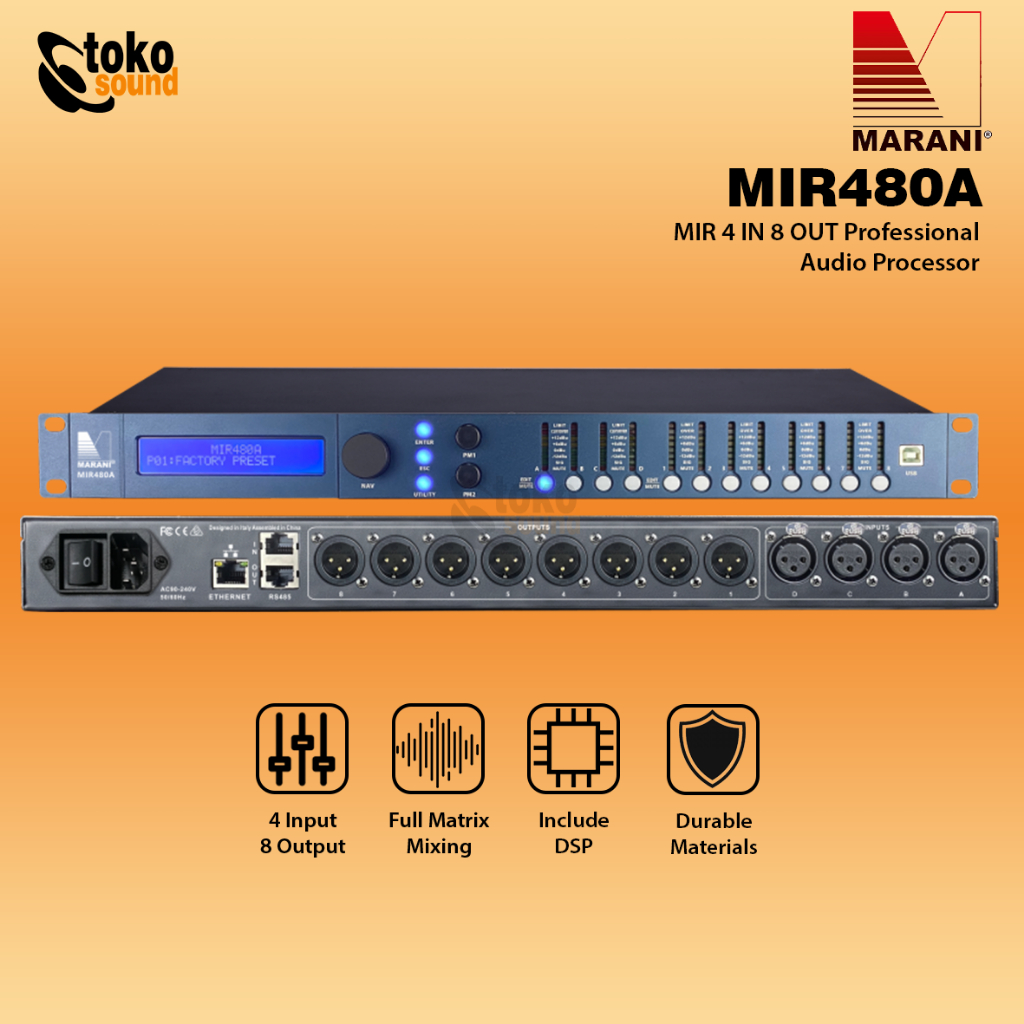 Marani MIR480A - MIR 4 In 8 Out Professional Audio Processor Original