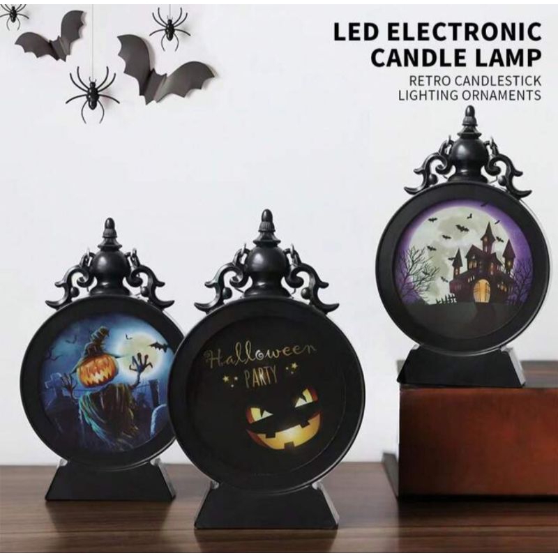 Dekorasi lampu led lentera halloween