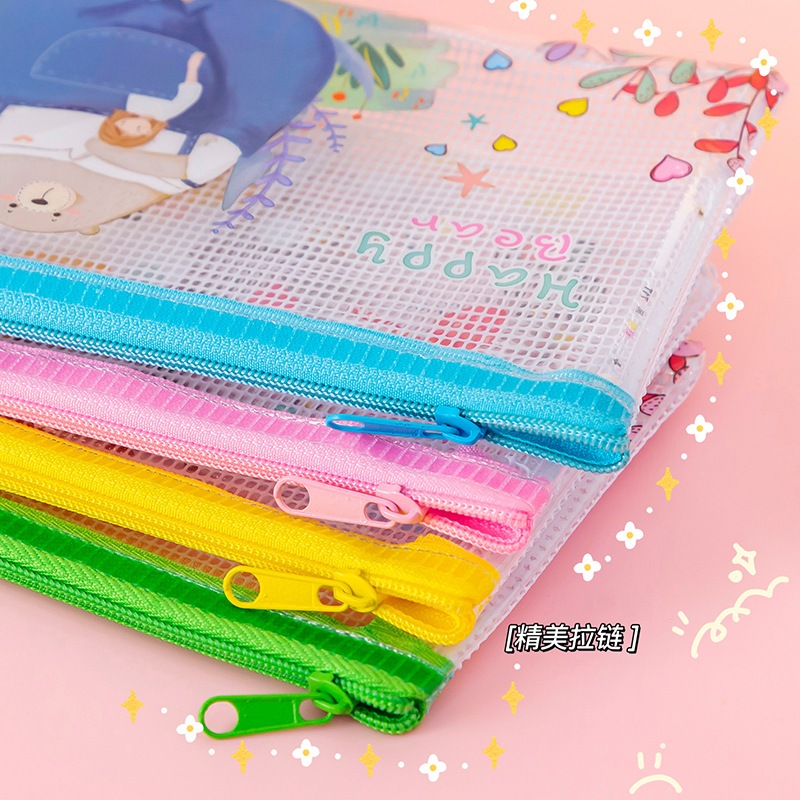 

(BOBOMART) ZIP LOCK 1PCS BAG POUCH MULTIFUNGSI ANTI AIR KARAKTER MIX A6 A5 KOTAK PENSIL ZIPPER MURAH