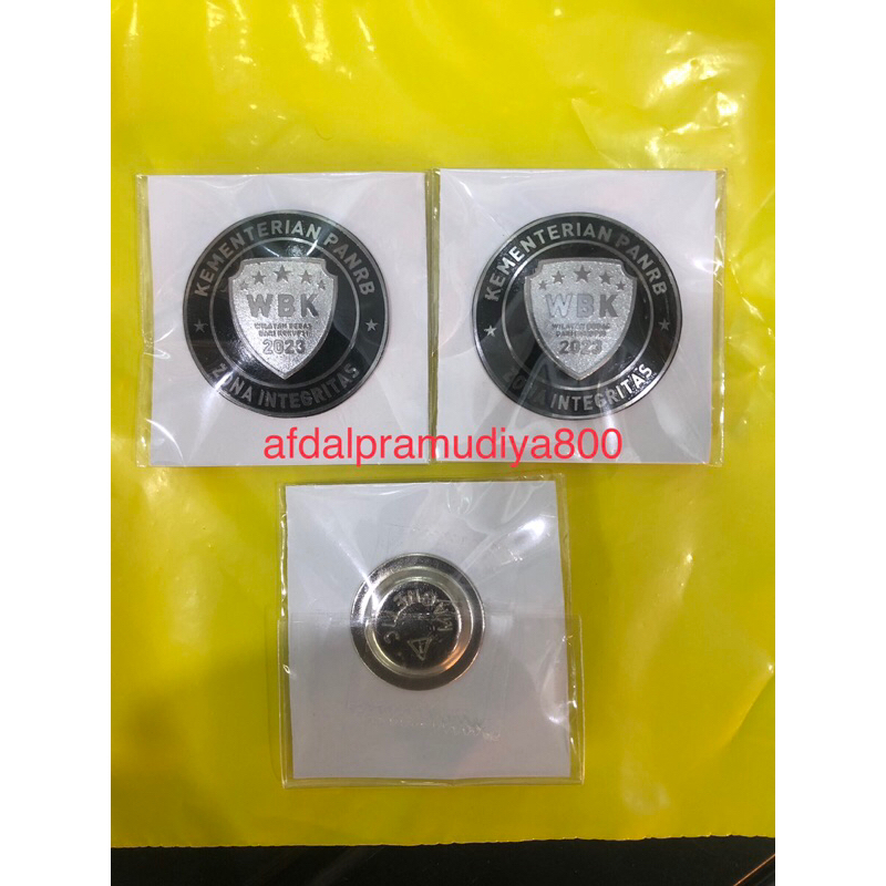 pin WBK kementrian panrb zona integritas pin WBK magnet