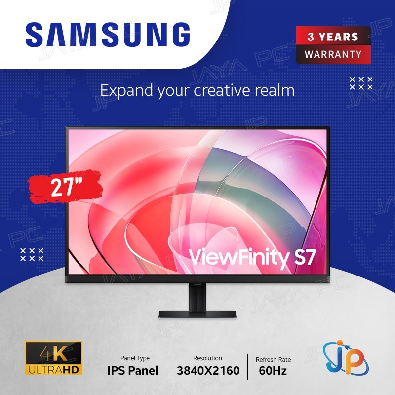 Monitor Samsung LED IPS ViewFinity S7 S27D700 - 4K UHD 27" Inch