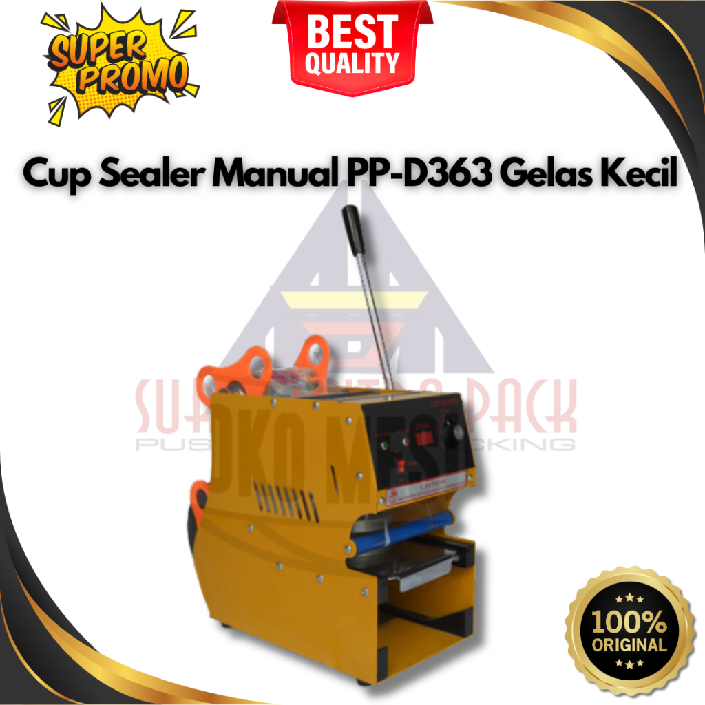 Cup Sealer Manual PP-D363 Gelas Kecil I Mesin Sealer, Mesin Minuman, Mesin Cup, Mesin Gelas Plastik