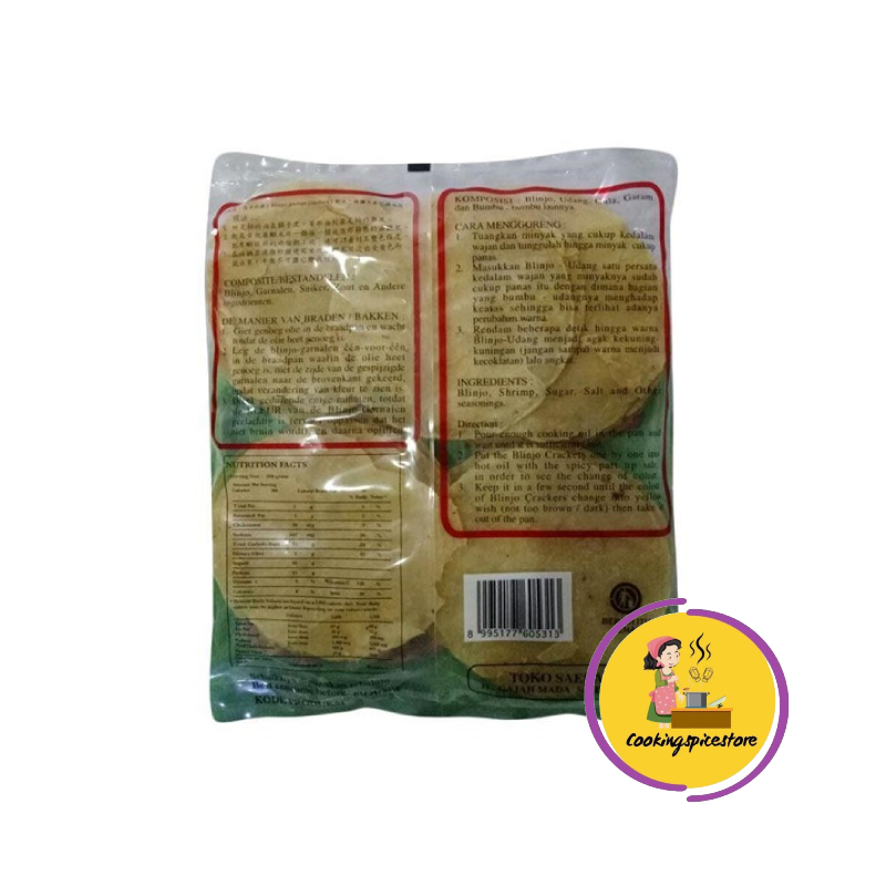 

QH Belinjo Udang NYONYA SIOK 200gr Emping Manis / Emping Blinjo - Snack, Food melinjo