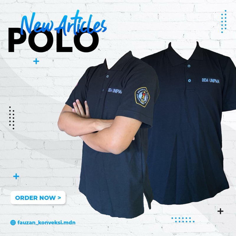 POLO SHIRT COSTUM BORDIR & SABLON by Fauzan Konveksi