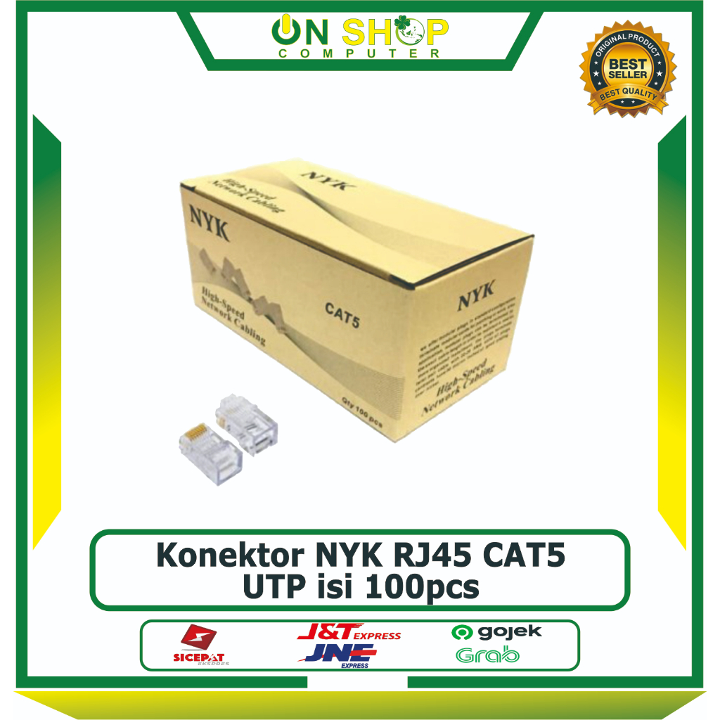Konektor RJ45 CAT5  NYK  UTP isi 100pcs - NYK-RJ45-CAT5-UTP