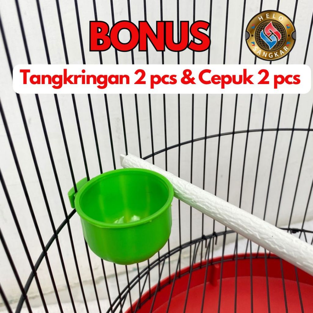 SET SANGKAR LOVEBIRD PVC OVAL / KAPSUL BESI IMPORT KANDANG LOVEBIRD SANGKAR BURUNG LOVE BIRD PARKIT