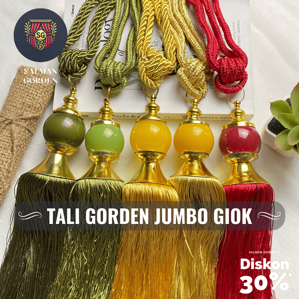 TALI GORDEN JUMBO GIOK ( HARGA PER PCS BUKAN PERPASANG ) TALI GORDEN AESTHETIC TALI GORDEN MEWAH TAL