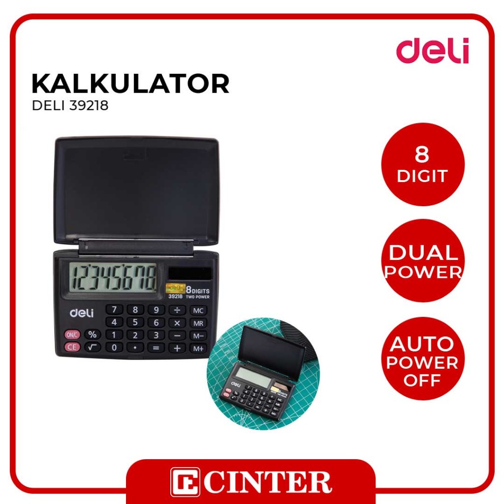 

DELI - KALKULATOR SAKU / ALAT BANTU HITUNG KECIL / CALCULATOR POCKET 8 DIGIT 39218