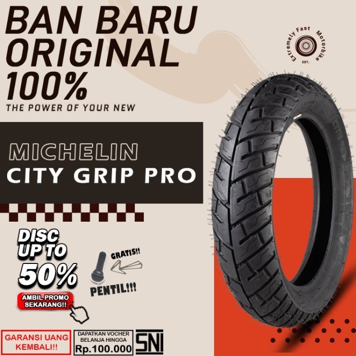 Ban Motor Matic Tubeless Michelin City Grip Pro Ring 14 Ban Motor Beat Vario Tubles Sepasang Ring 14