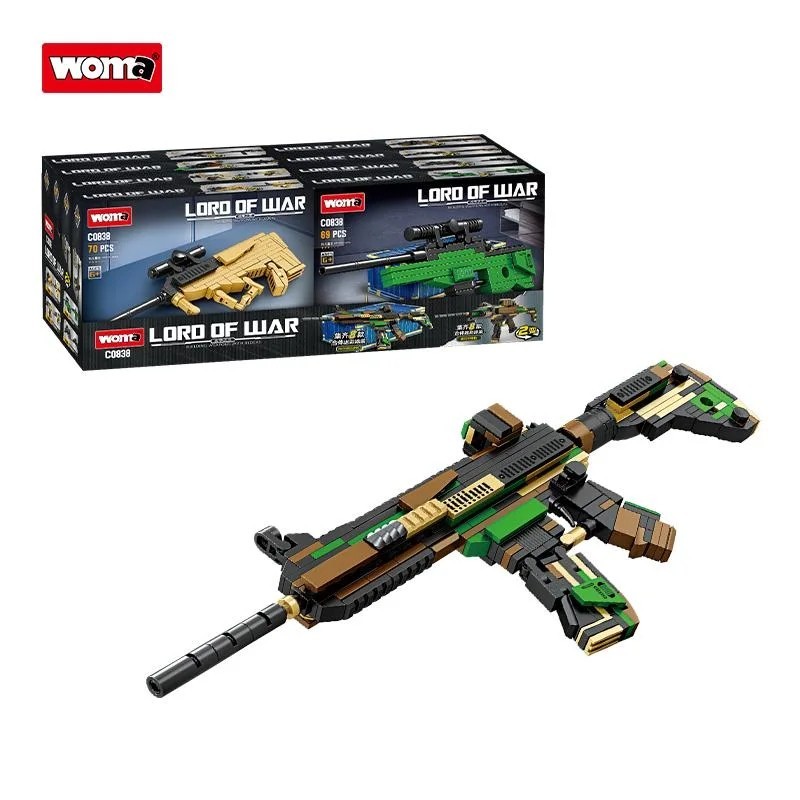 Mainan Block Woma Gun Brick Puzzle Building Gun Bloks C0838 AWM Sniper