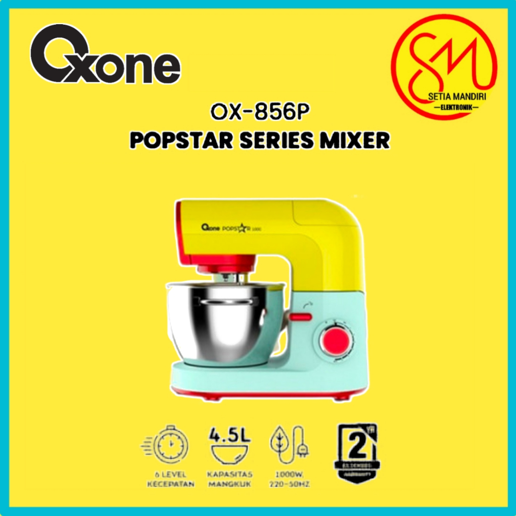 OXONE OX856P Standing Mixer POP STAR Pengaduk Pengocok Adonan Kue 4.5L