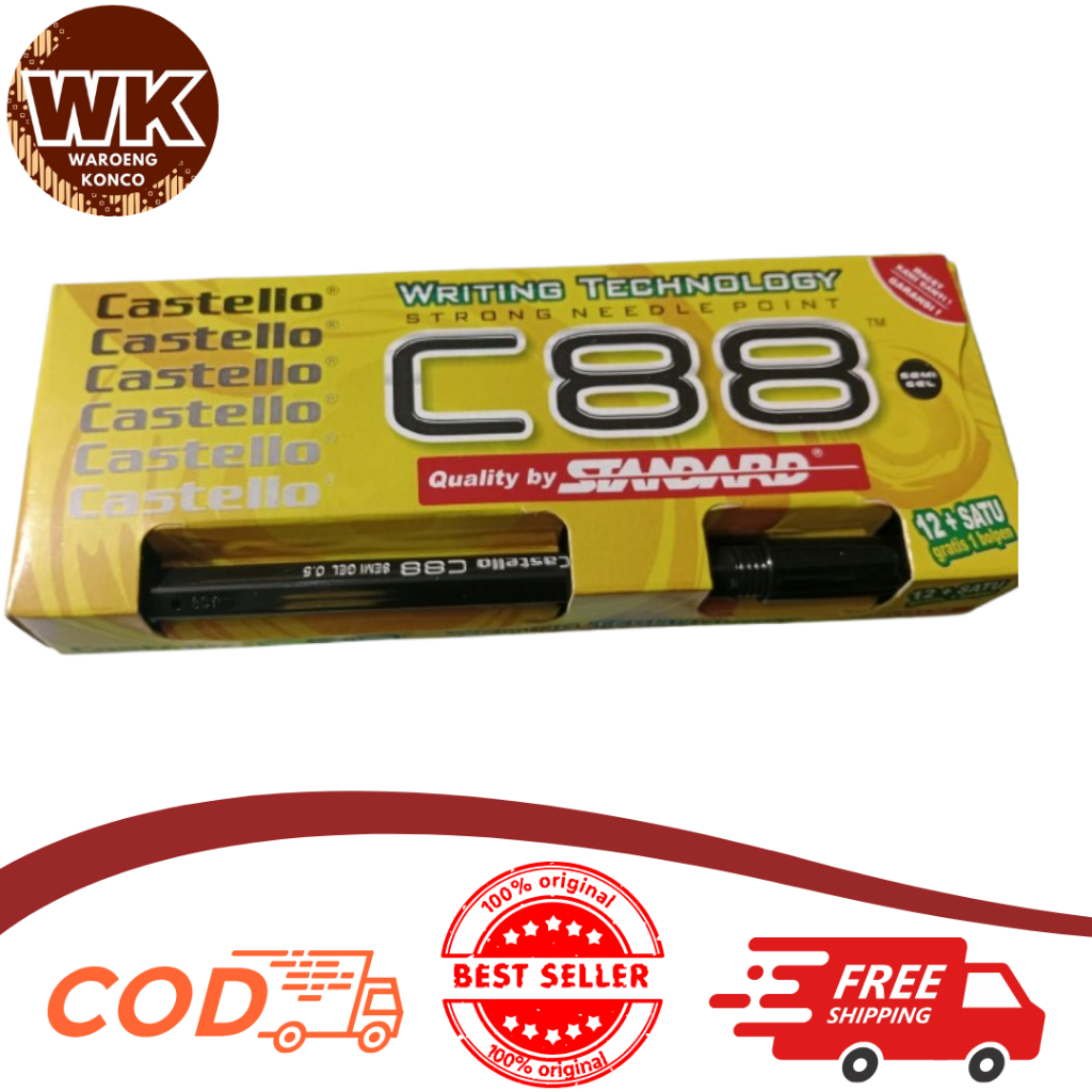 Pena Standard C 88 Hitam 1 Kotak (Isi 12 Pcs)