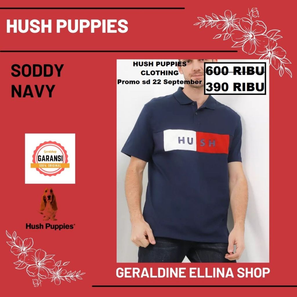 Kaos hush puppies pria laki laki men original sale SODDY tshirt