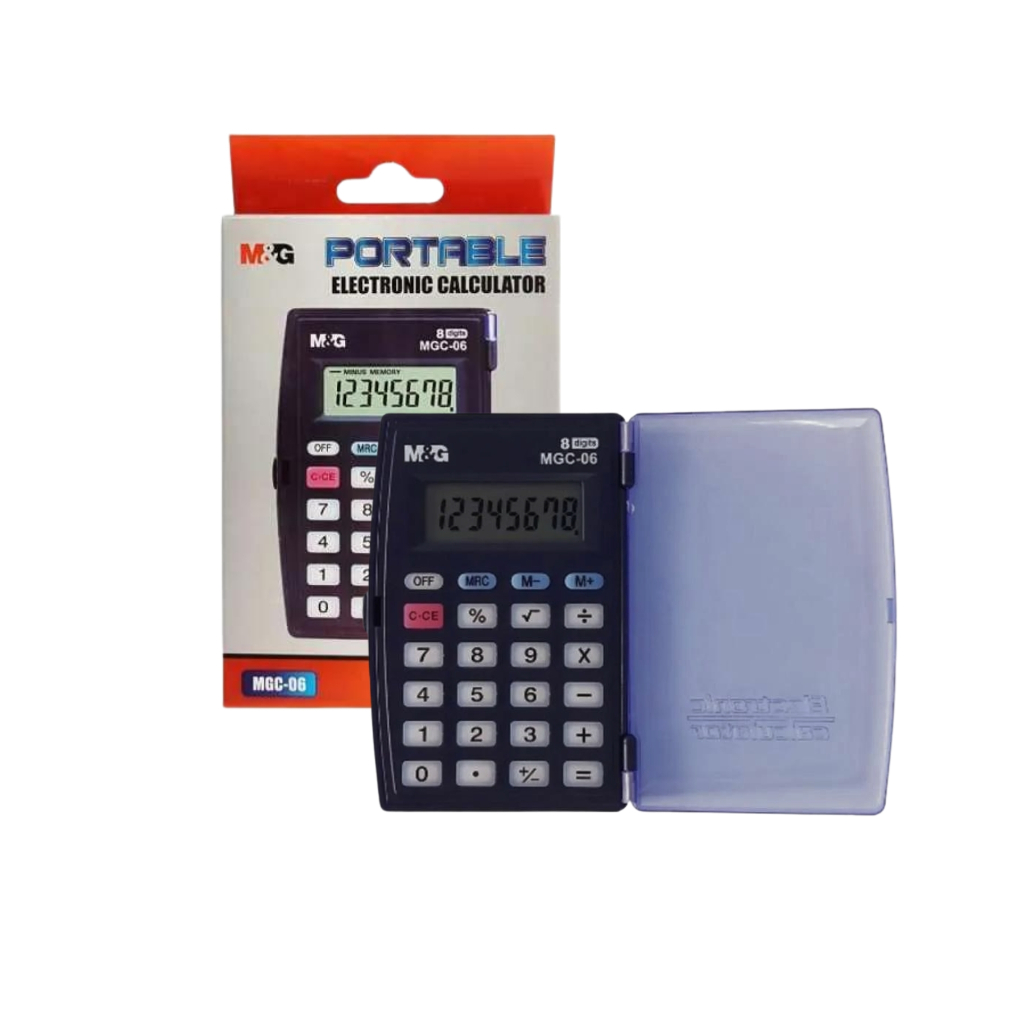 

Portable Electronic Calculator M&G Kalkulator Portable 8 Digits + Off Button #ADG98772 SHABG