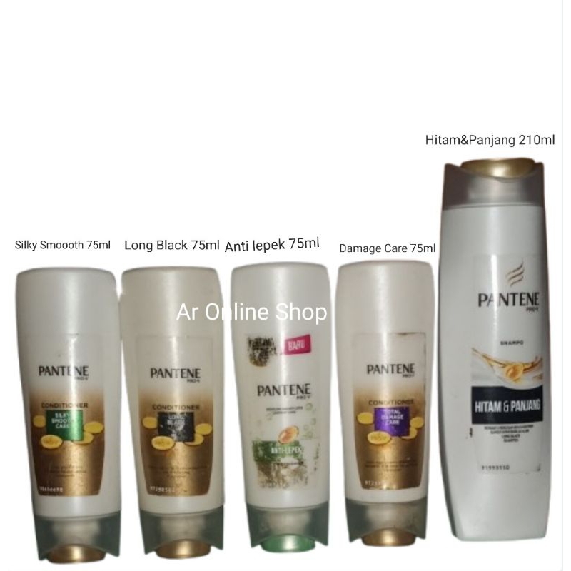 Pantene Conditioner/Shampo Hitam & Panjang /210ml/75ml (kemasan Rijek)